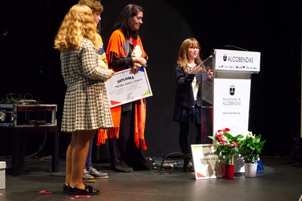 Martina durante su discurso en la gala de los Premios Piedras por la Infancia.